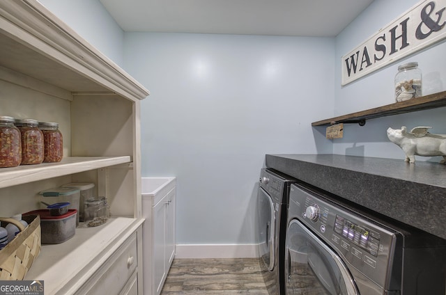 198 Hillcrest Dr, Calhoun, GA 30701 - laundry room with washer and clothes dryer and wood finished floors