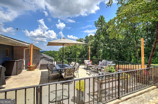 198 Hillcrest Dr, Calhoun, GA 30701 - view of patio / terrace with an outdoor hangout area