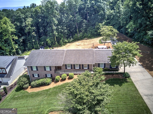 198 Hillcrest Dr, Calhoun, GA 30701 - aerial view of property and surrounding area featuring a forest