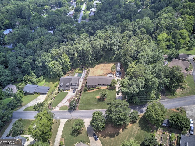 198 Hillcrest Dr, Calhoun, GA 30701 - aerial view of property and surrounding area featuring a forest