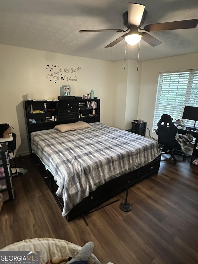3332 Waldrop Trl, Decatur, GA 30034 - bedroom featuring wood finished floors and a ceiling fan