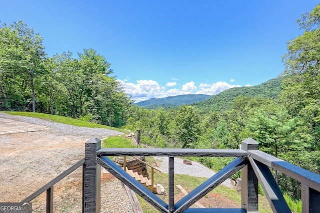 967 Saddle Gap Dr, Clayton, GA 30525 - mountain view with a heavily wooded area