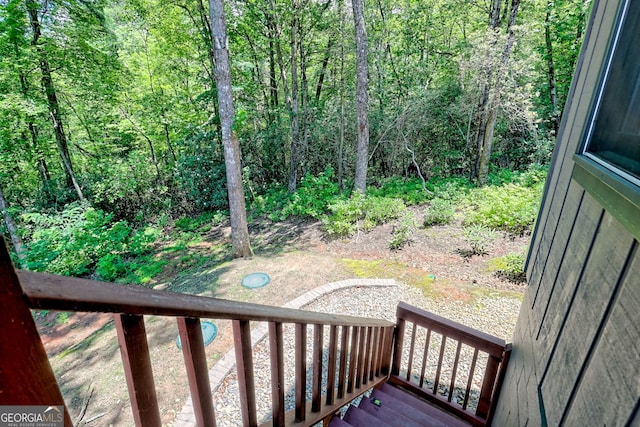 967 Saddle Gap Dr, Clayton, GA 30525 - wooden deck with a view of trees
