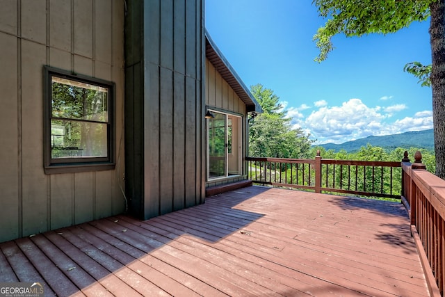 967 Saddle Gap Dr, Clayton, GA 30525 - wooden deck with a mountain view