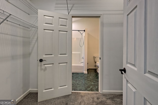 967 Saddle Gap Dr, Clayton, GA 30525 - walk in closet featuring dark colored carpet