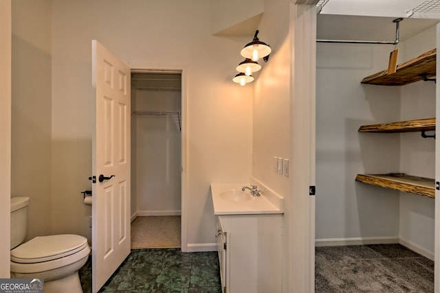 967 Saddle Gap Dr, Clayton, GA 30525 - bathroom featuring vanity and a spacious closet