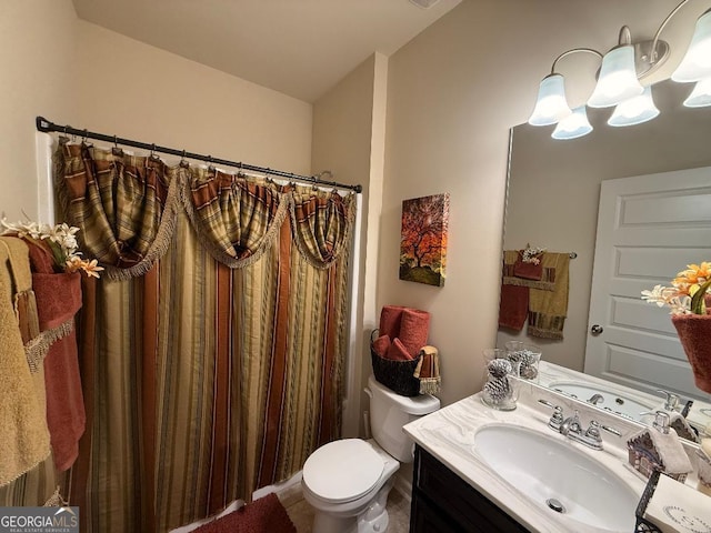 173 Lavender Way, Mcdonough, GA 30252 - full bath with vanity, a chandelier, and curtained shower
