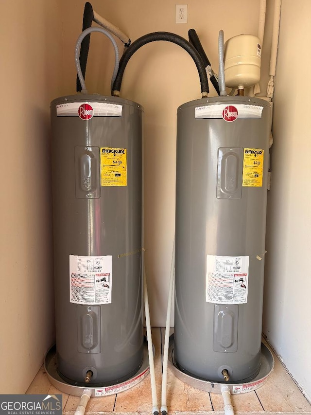 173 Lavender Way, Mcdonough, GA 30252 - utility room featuring electric water heater
