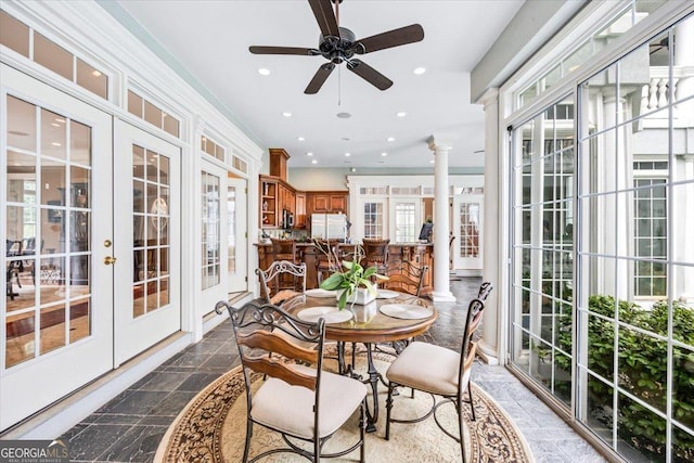 311 N Rivoli Farms Dr, Macon, GA 31210 - sunroom / solarium featuring french doors and healthy amount of natural light