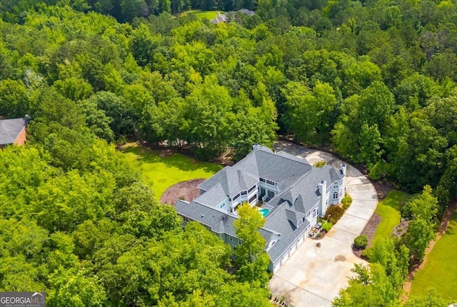 311 N Rivoli Farms Dr, Macon, GA 31210 - view from above of property featuring a forest