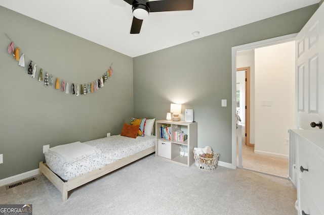 4829 Caboose Ln NW, Acworth, GA 30102 - bedroom featuring carpet flooring and ceiling fan