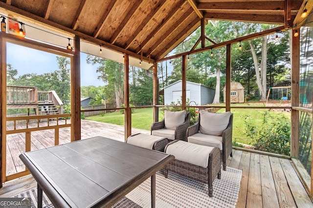 4829 Caboose Ln NW, Acworth, GA 30102 - sunroom / solarium with lofted ceiling