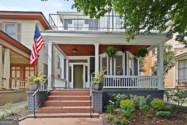 303 W 39th St, Savannah, GA 31405 - view of exterior entry featuring covered porch