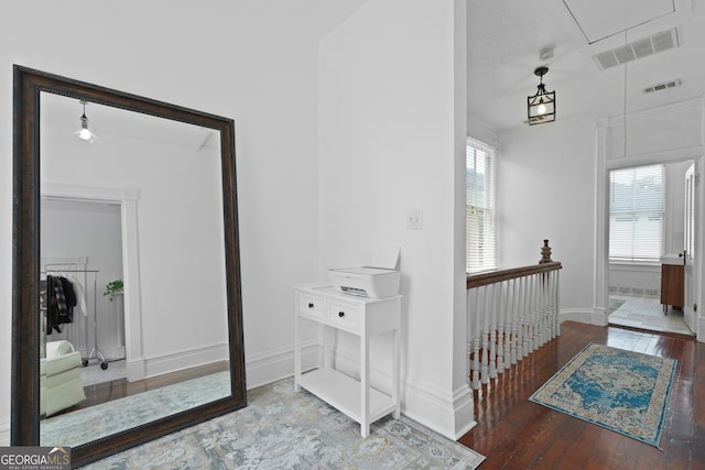 303 W 39th St, Savannah, GA 31405 - hall featuring attic access and wood-type flooring