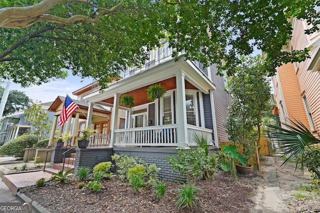 303 W 39th St, Savannah, GA 31405 - view of front of property with covered porch
