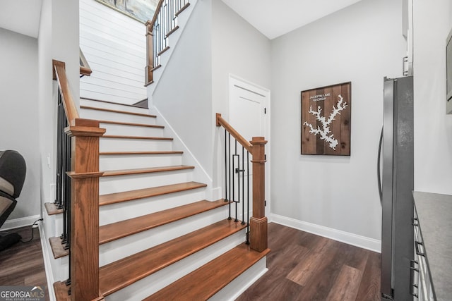123 River Point Rd, Jackson, GA 30233 - stairway with wood finished floors
