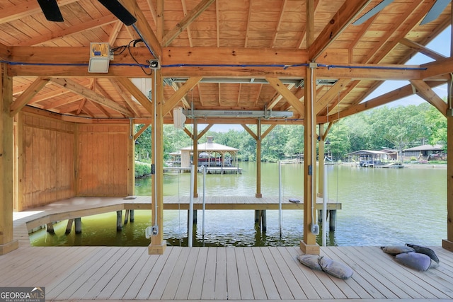 123 River Point Rd, Jackson, GA 30233 - dock area with boat lift and a water view
