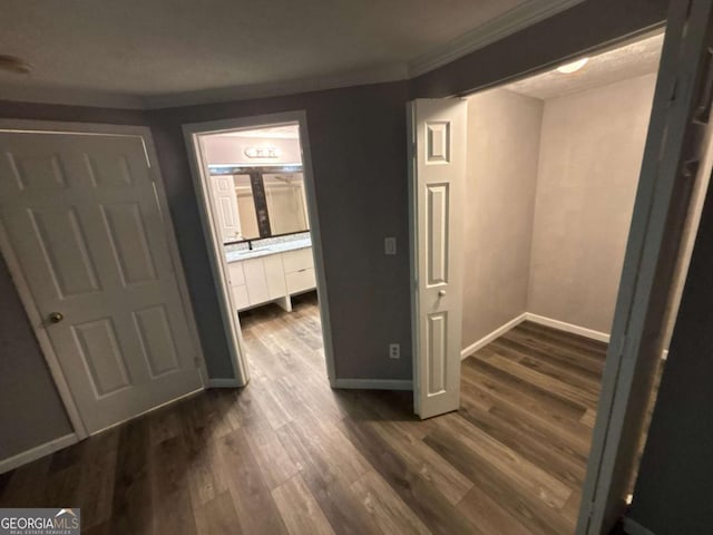 6353 Wedgeview Ct, Tucker, GA 30084 - spare room featuring crown molding and dark wood finished floors