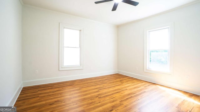 220 Confederate Ave, Dallas, GA 30132 - unfurnished room with ornamental molding, wood finished floors, and a ceiling fan