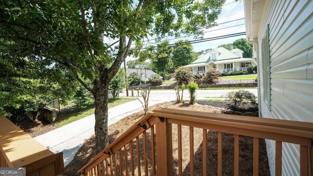 220 Confederate Ave, Dallas, GA 30132 - wooden porch featuring a residential view