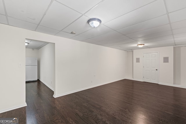 130 Sable Pointe Dr, Milton, GA 30004 - empty room featuring dark wood-style floors and a paneled ceiling