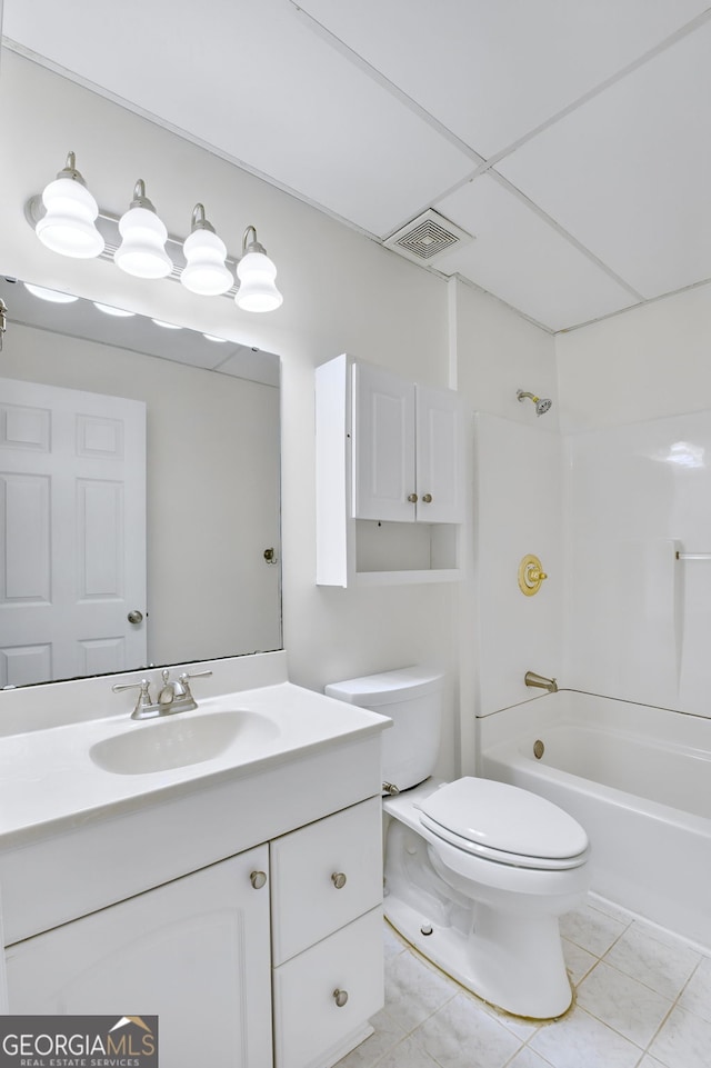 130 Sable Pointe Dr, Milton, GA 30004 - full bath with vanity, tub / shower combination, and tile patterned floors