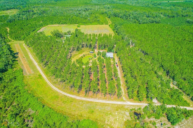 bird's eye view with a rural view