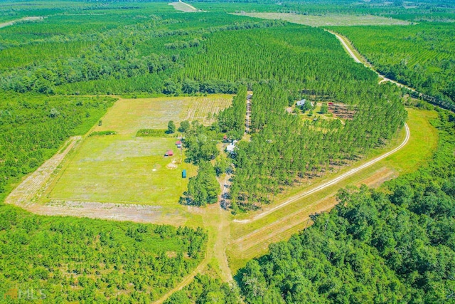 drone / aerial view featuring a rural view