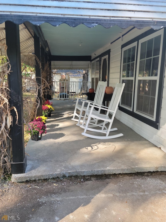 view of patio with covered porch