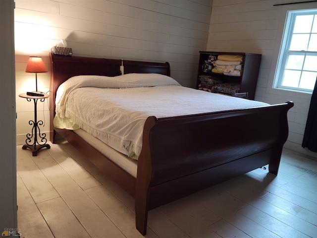 bedroom featuring light hardwood / wood-style floors