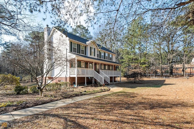 view of front of house with a porch