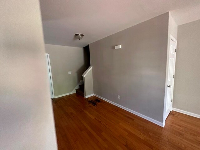 empty room with light hardwood / wood-style floors