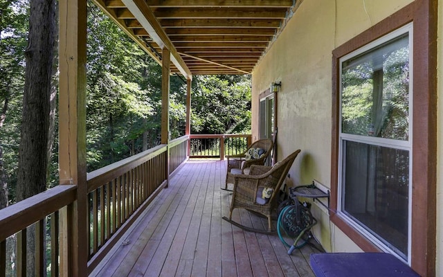 view of wooden terrace