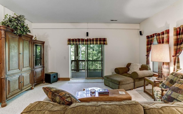 view of carpeted living room