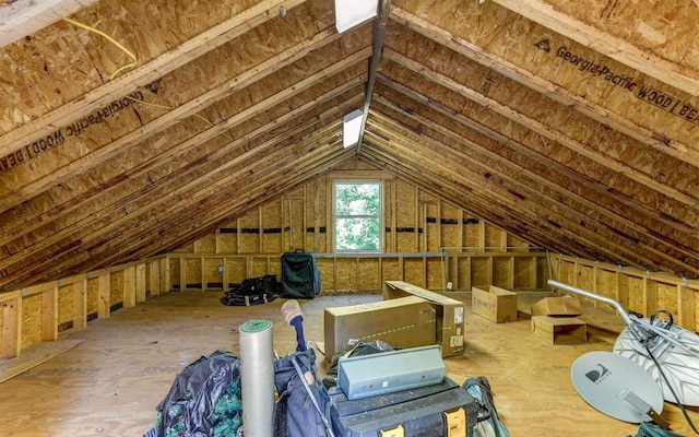 view of attic