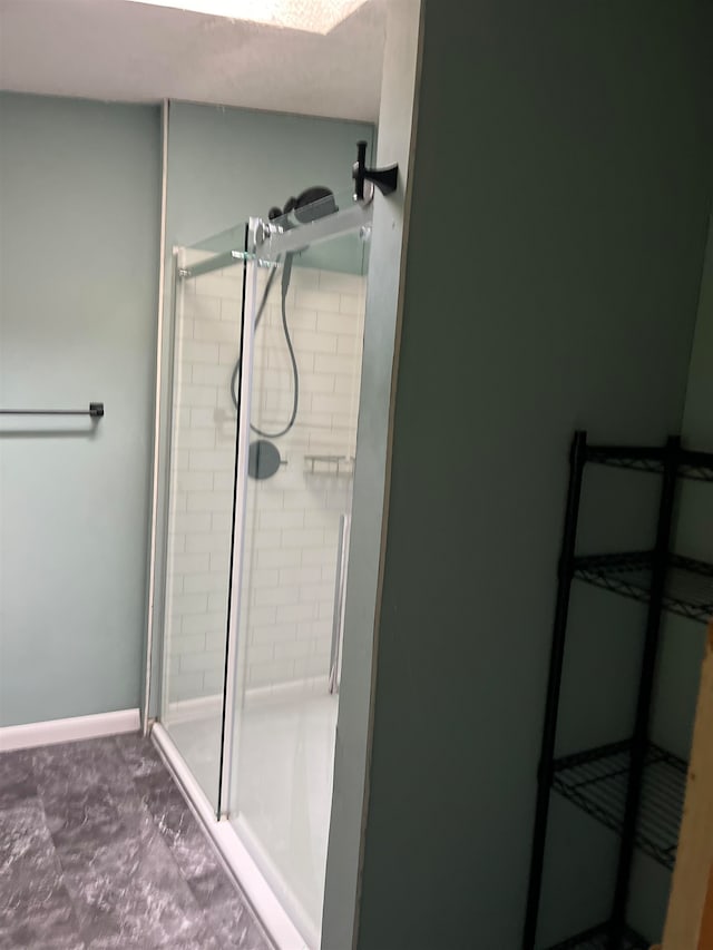 bathroom with walk in shower