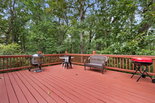 view of wooden terrace