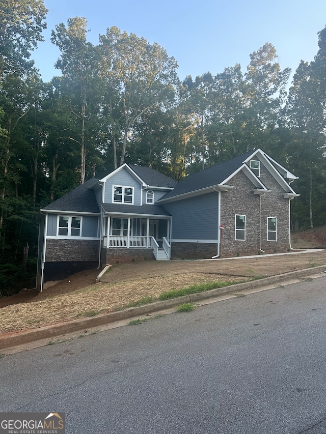 view of front of house featuring covered porch