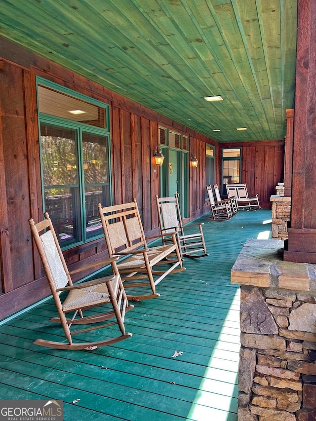 view of wooden deck