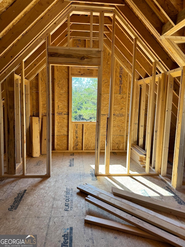 view of attic