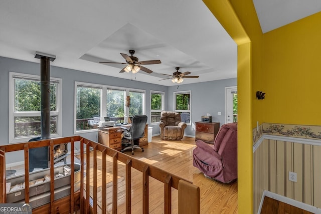 805 Quail Cove Cir, Warne, NC 28909 - living room featuring wood finished floors, healthy amount of natural light, and ceiling fan