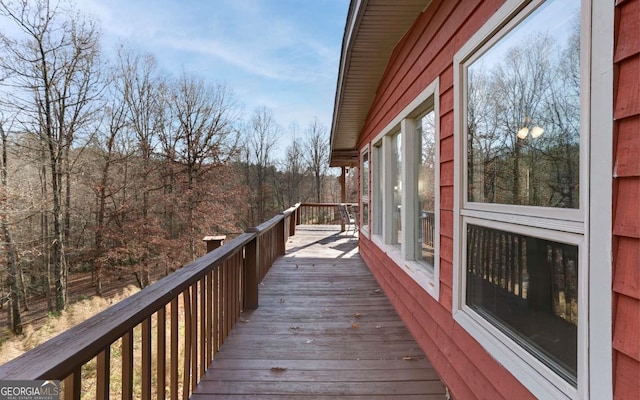 view of wooden terrace