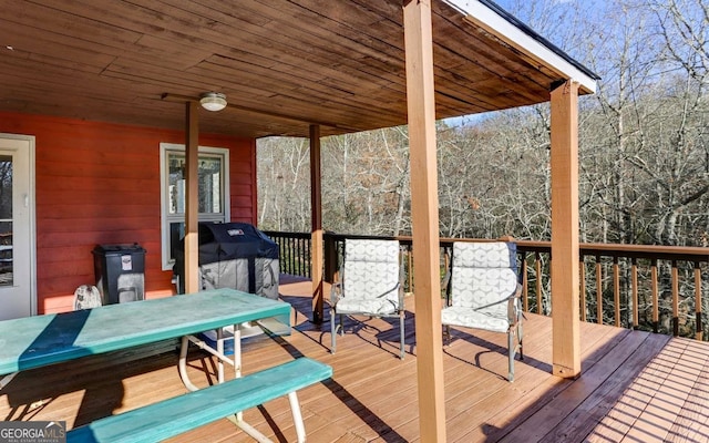 view of wooden terrace