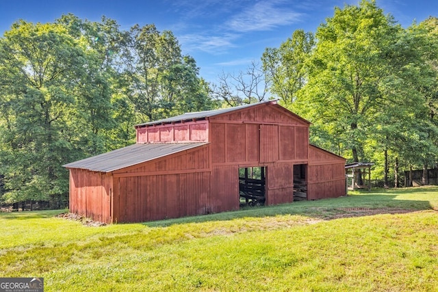 805 Quail Cove Cir, Warne, NC 28909 - view of barn featuring a lawn