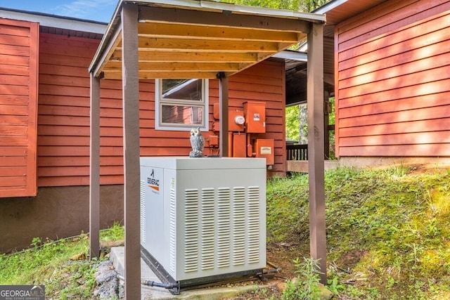 805 Quail Cove Cir, Warne, NC 28909 - exterior view of a power unit and electric meter