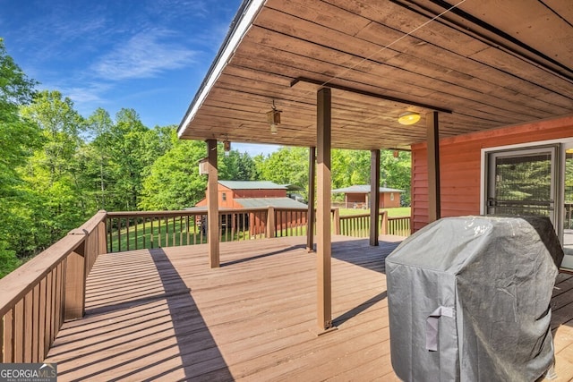 805 Quail Cove Cir, Warne, NC 28909 - deck with grilling area
