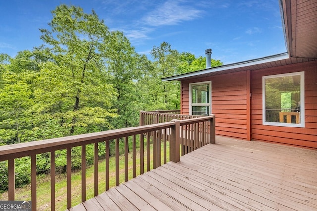 805 Quail Cove Cir, Warne, NC 28909 - view of wooden deck