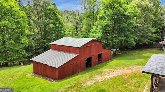 805 Quail Cove Cir, Warne, NC 28909 - view of barn featuring a lawn