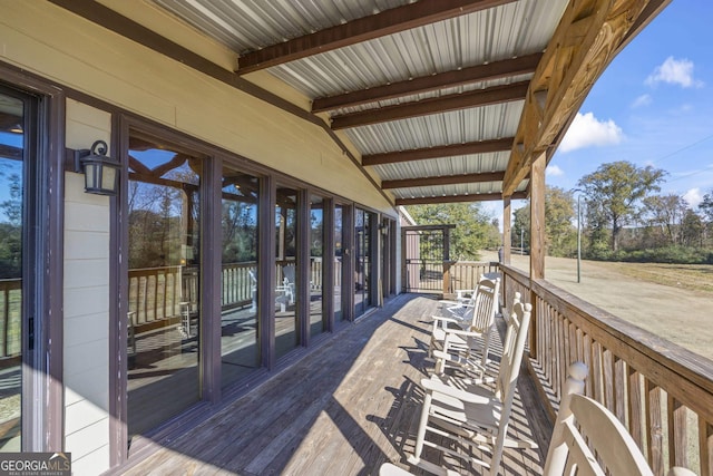 view of wooden deck