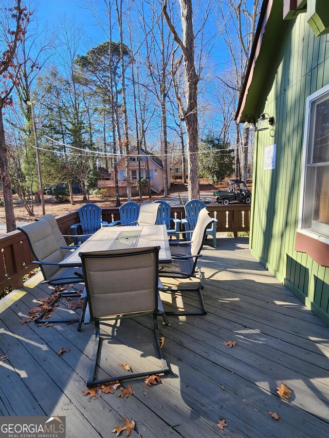 view of wooden deck